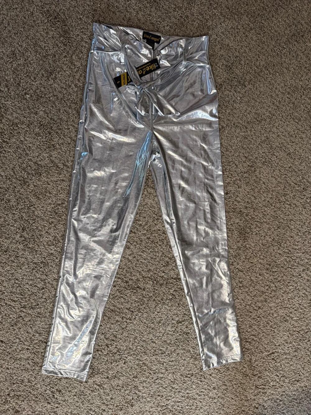 Like an angel silver pants NWT L 3114
